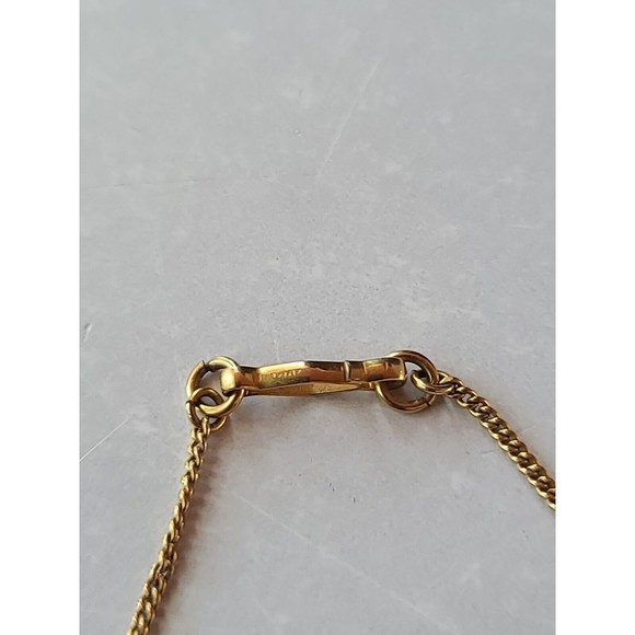 Vintage 12K GF MOP Heart Locket Pendant Necklace, Religio, Scientia, Cultus - Picture 9 of 10